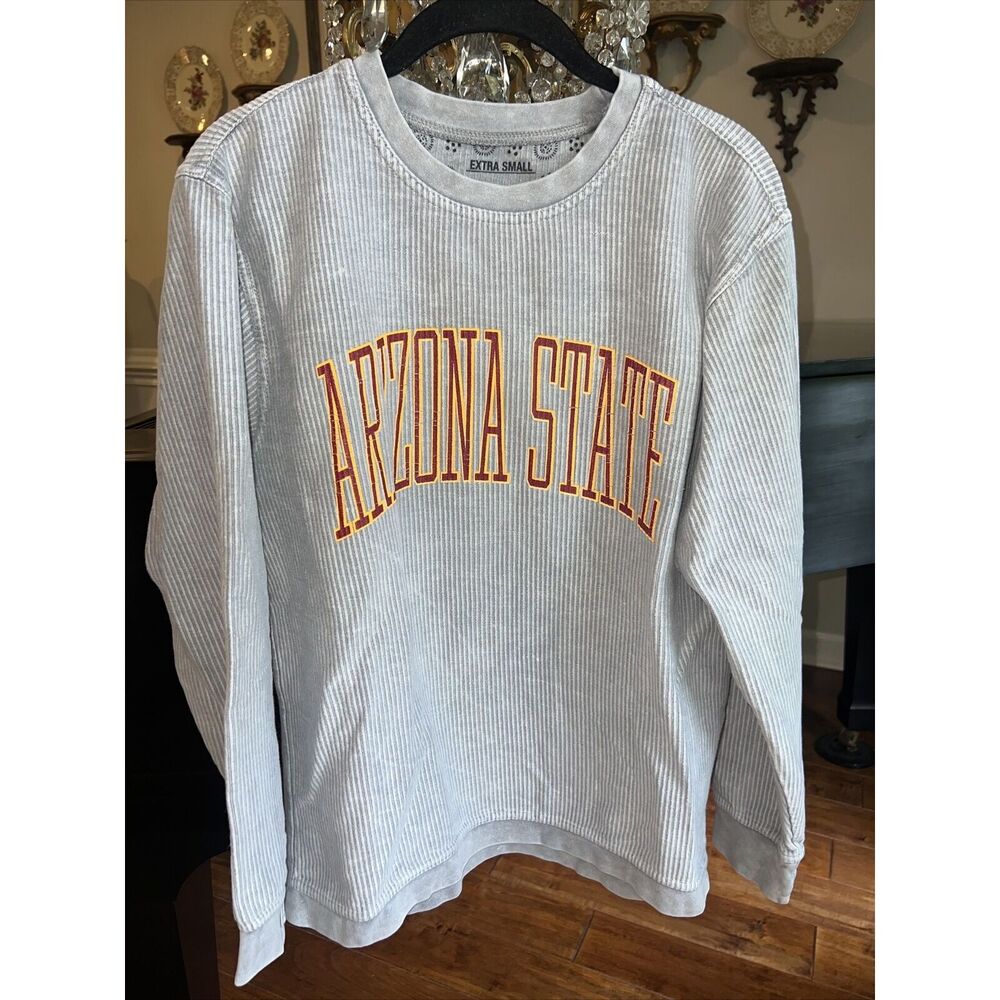 Pressbox Vintage Gray Arizona State Sun Devils Oversized Vintage Pullover XS